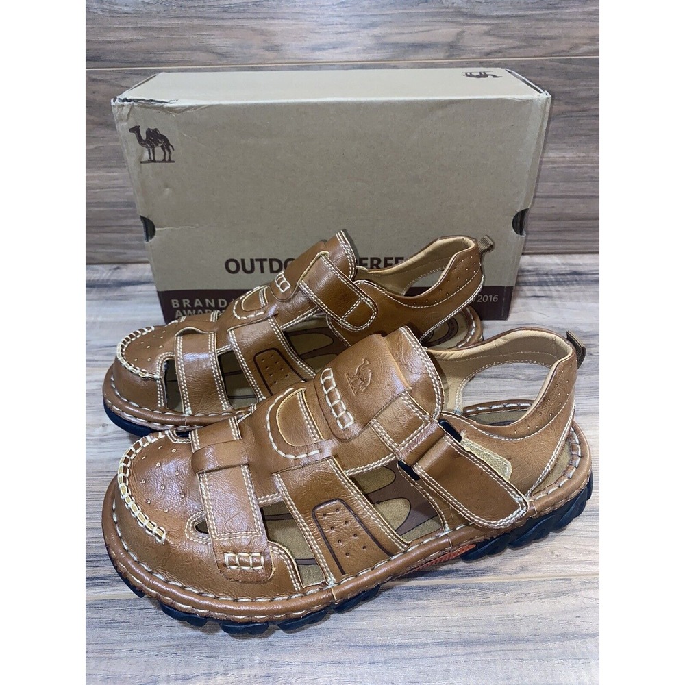 READ DESCRIPTION CAMEL CROWN Men's Leather  Closed toe Fishermen Sandal , Sz‎